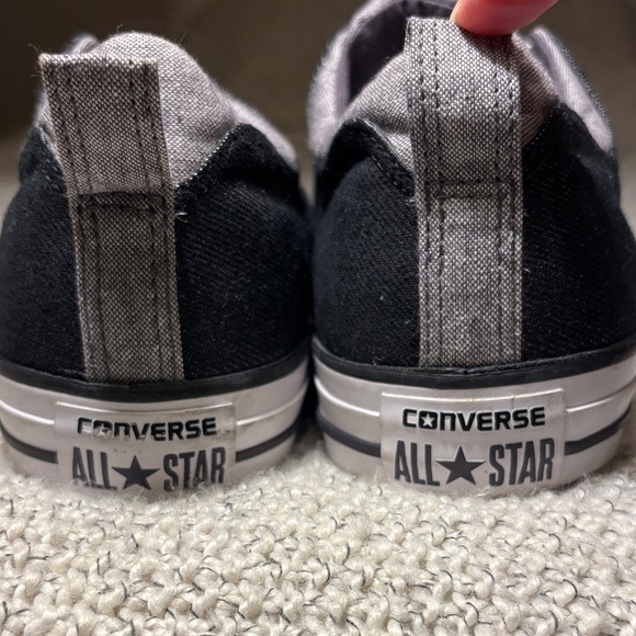Converse All Star Sneakers Black & Gray Padded Collar Low Top - Picture 5 of 7